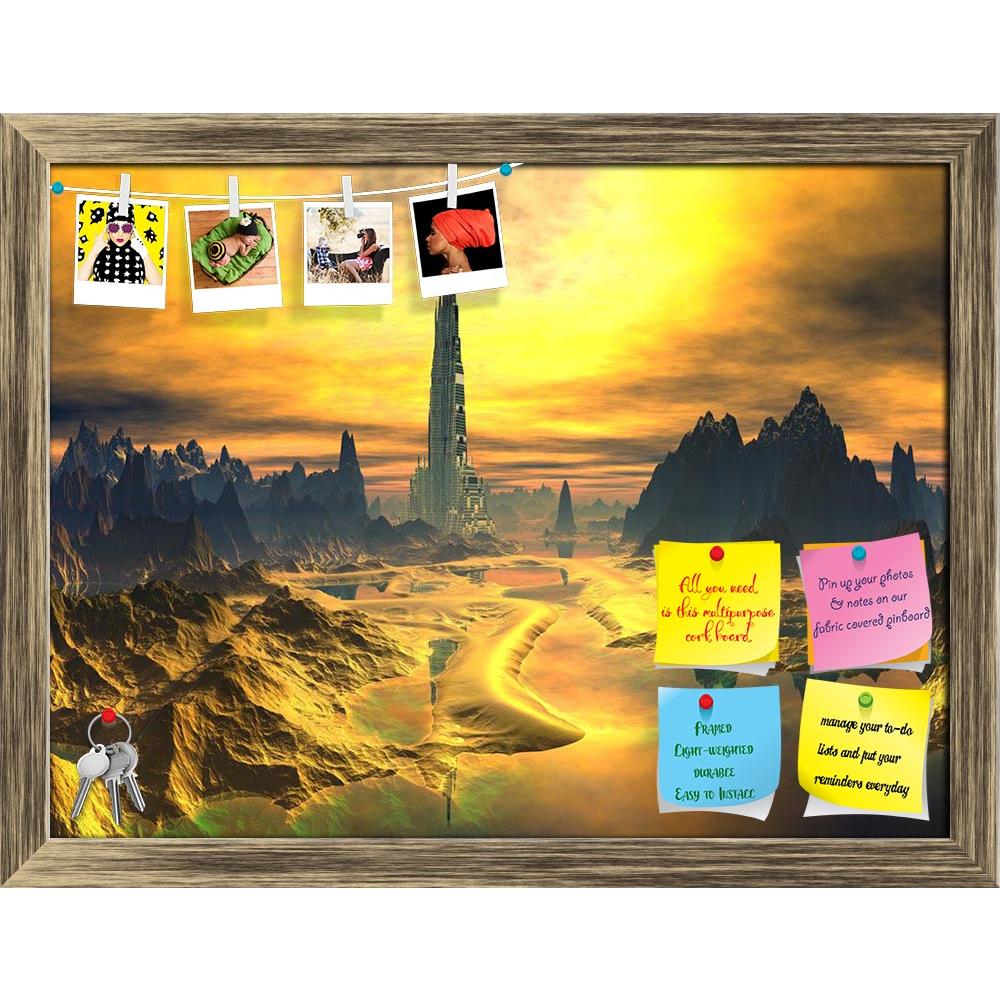 ArtzFolio Alien Landscape Printed Bulletin Board Notice Pin Board Soft Board | Framed-Bulletin Boards Framed-AZSAO10535856BLB_FR_L-Image Code 5000489 Vishnu Image Folio Pvt Ltd, IC 5000489, ArtzFolio, Bulletin Boards Framed, Fantasy, Places, Digital Art, alien, landscape, printed, bulletin, board, notice, pin, soft, framed, futuristic, tower, golden, pin up board, push pin board, extra large cork board, big pin board, notice board, small bulletin board, cork board, wall notice board, giant cork board, bulle