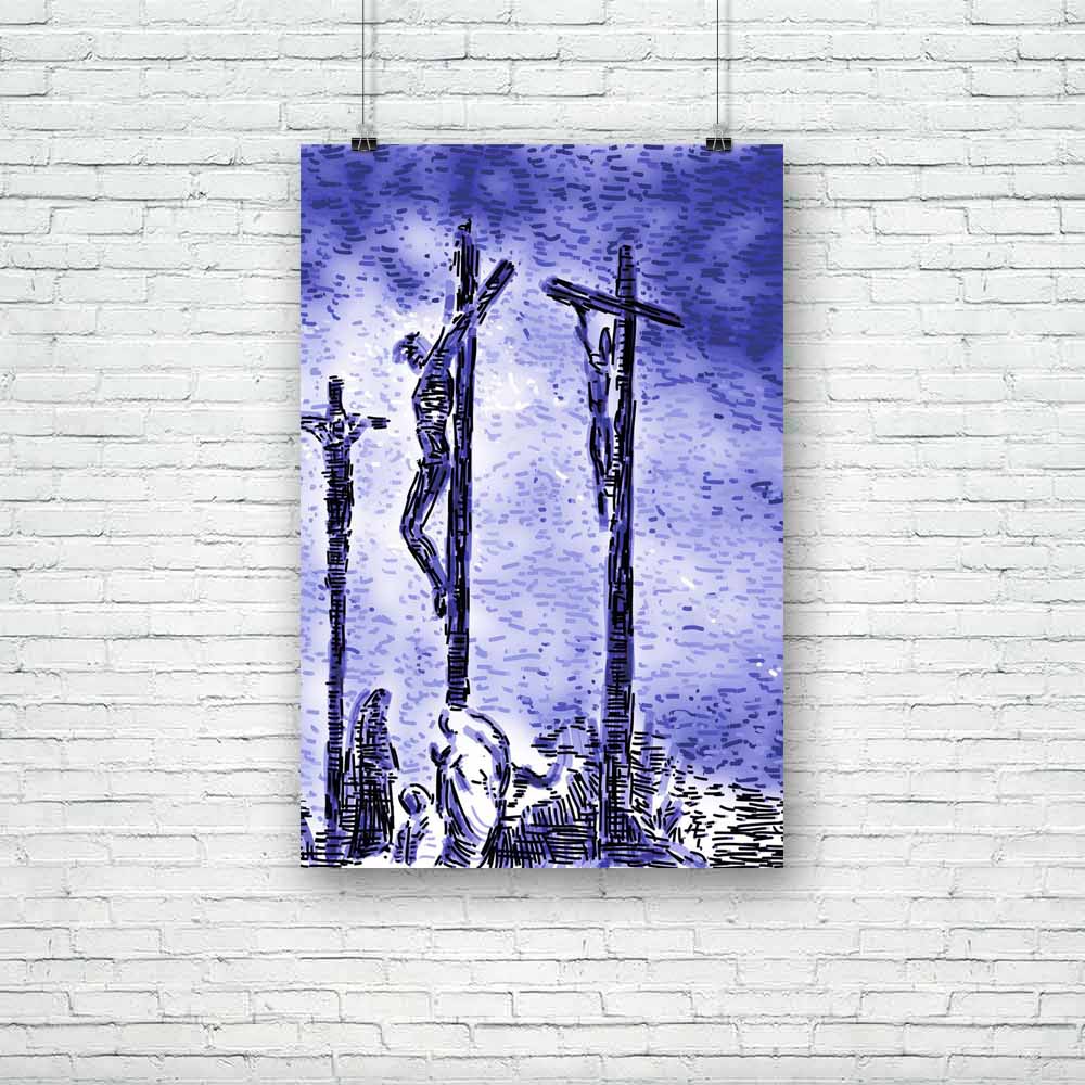 Crucifixion D1 Unframed Paper Poster-Paper Posters Unframed-POS_UN-IC 5000499 IC 5000499, Art and Paintings, Christianity, Cross, Drawing, Icons, Illustrations, Jesus, Love, Paintings, Religion, Religious, Romance, Signs and Symbols, Sketches, Spiritual, Symbols, crucifixion, d1, unframed, paper, poster, catholic, art, brush, charcoal, christ, christian, church, crucified, crucifix, death, deposition, divine, dramatic, faith, god, goodness, holiness, holy, human, icon, illustration, loving, oil, painting, p
