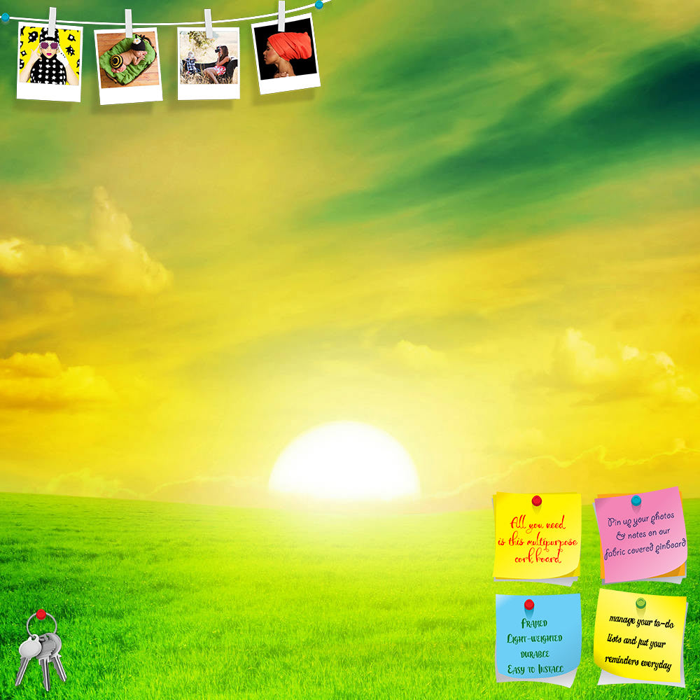 ArtzFolio Beautiful Sunset On A Spring Field Printed Bulletin Board Notice Pin Board Soft Board | Frameless-Bulletin Boards Frameless-AZSAO10618390BLB_FL_L-Image Code 5000504 Vishnu Image Folio Pvt Ltd, IC 5000504, ArtzFolio, Bulletin Boards Frameless, Landscapes, Photography, beautiful, sunset, on, a, spring, field, printed, bulletin, board, notice, pin, soft, frameless, background, blue, blue-sky, cloud, clouds, cloudy, countryside, fields, grass, grassland, grass-land, green, heavens, landscape, meadow, 