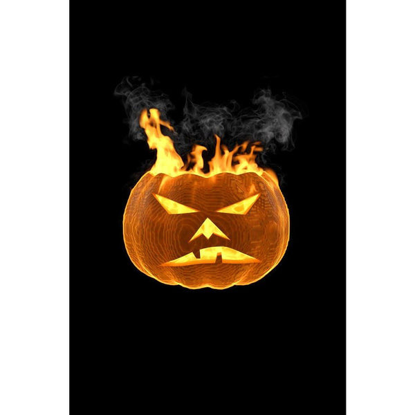 Burning Pumpkin Unframed Paper Poster-Paper Posters Unframed-POS_UN-IC 5000505 IC 5000505, Black, Black and White, Culture, Ethnic, Fruit and Vegetable, Holidays, Seasons, Traditional, Tribal, Vegetables, World Culture, burning, pumpkin, unframed, paper, wall, poster, autumn, backgrounds, burn, carved, celebration, color, danger, dark, decoration, devils, evil, eyes, face, fear, fiery, fire, flames, fun, glow, glowing, gourd, halloween, holiday, horror, hot, illuminated, isolated, jack, lantern, light, lit,