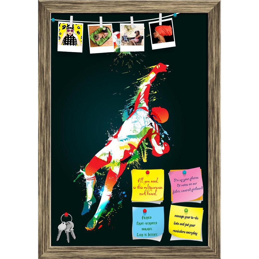 ArtzFolio Football Goalkeeper Printed Bulletin Board Notice Pin Board Soft Board | Framed-Bulletin Boards Framed-AZSAO10647743BLB_FR_L-Image Code 5000514 Vishnu Image Folio Pvt Ltd, IC 5000514, ArtzFolio, Bulletin Boards Framed, Sports, Digital Art, football, goalkeeper, printed, bulletin, board, notice, pin, soft, framed, the, catches, ball, black, background, vector, illustration, pin up board, push pin board, extra large cork board, big pin board, notice board, small bulletin board, cork board, wall noti