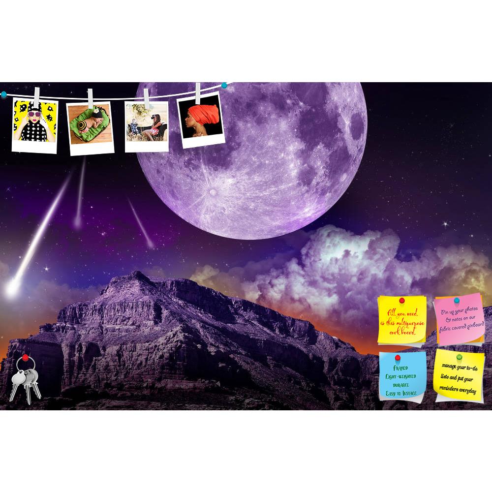 ArtzFolio Fantasy Night Printed Bulletin Board Notice Pin Board Soft Board | Frameless-Bulletin Boards Frameless-AZSAO10655087BLB_FL_L-Image Code 5000515 Vishnu Image Folio Pvt Ltd, IC 5000515, ArtzFolio, Bulletin Boards Frameless, Fantasy, Places, Digital Art, night, printed, bulletin, board, notice, pin, soft, frameless, abstract, earth-space, composition, large, moon, comets, asteroids, dark, violet, theme, illustration, pin up board, push pin board, extra large cork board, big pin board, notice board, s