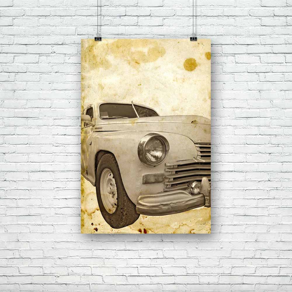 Vintage Car D1 Unframed Paper Poster-Paper Posters Unframed-POS_UN-IC 5000521 IC 5000521, Abstract Expressionism, Abstracts, Ancient, Cars, Cities, City Views, Historical, Medieval, Retro, Semi Abstract, Signs, Signs and Symbols, Space, Vintage, car, d1, unframed, paper, poster, abstract, aging, background, brown, burnt, canvas, cardboard, cover, crumpled, damaged, design, dirty, empty, frame, frayed, grainy, grunge, obsolete, old, page, paperboard, papyrus, parchment, rough, scratched, simplicity, spot, st