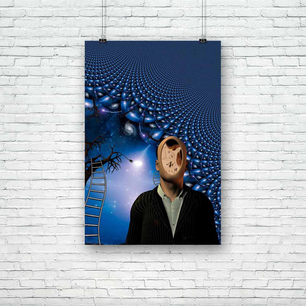 Human Face Unframed Paper Poster-Paper Posters Unframed-POS_UN-IC 5000532 IC 5000532, Abstract Expressionism, Abstracts, Art and Paintings, Astronomy, Conceptual, Cosmology, Fantasy, Illustrations, Individuals, Memories, Nature, Paintings, Portraits, Realism, Scenic, Semi Abstract, Signs, Signs and Symbols, Space, Stars, Surrealism, Symbols, human, face, unframed, paper, poster, abstract, aged, ascend, climb, clock, concept, fantastic, figure, galaxy, grotesque, hallucination, haunted, head, hours, idea, id