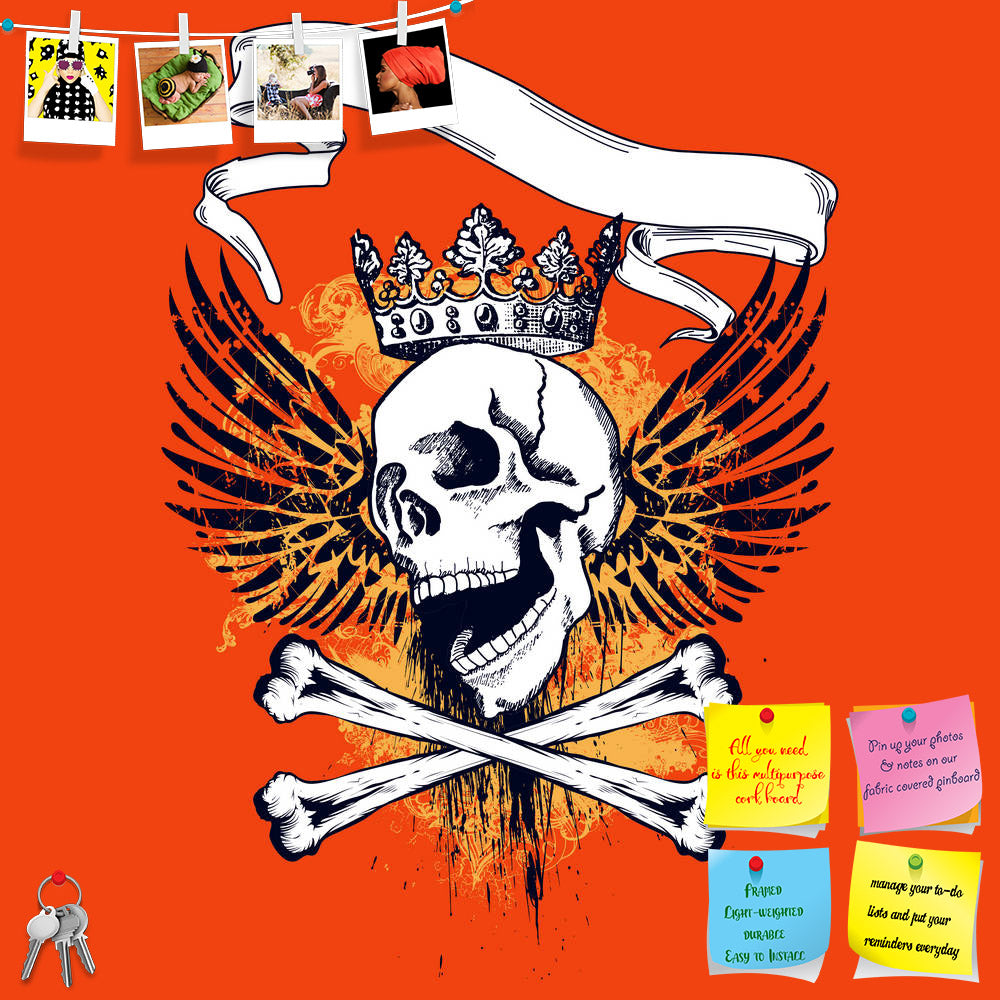 ArtzFolio Skull & Grunge Elements Printed Bulletin Board Notice Pin Board Soft Board | Frameless-Bulletin Boards Frameless-AZSAO10727493BLB_FL_L-Image Code 5000533 Vishnu Image Folio Pvt Ltd, IC 5000533, ArtzFolio, Bulletin Boards Frameless, Pop Art, Digital Art, skull, grunge, elements, printed, bulletin, board, notice, pin, soft, frameless, abstract, background, art, banner, orange, bone, caribbean, creative, criminal, crown, death, decorations, edge, element, evil, floral, frame, heraldic, illustration, 