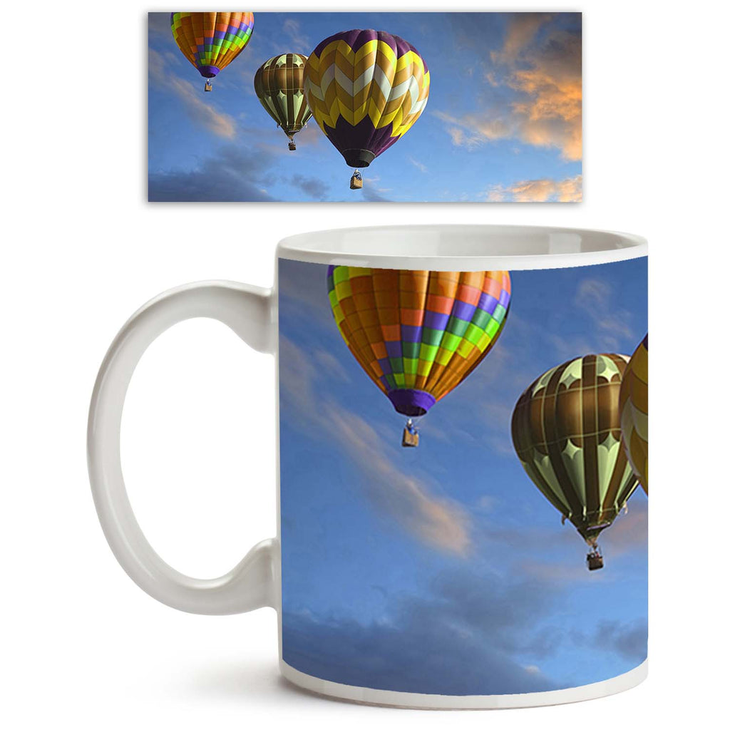 Sunset With Atmospheric Clouds & Hot Air Balloon Ceramic Coffee Tea Mug Inside White-Coffee Mugs-MUG-IC 5000546 IC 5000546, English, Hobbies, Landscapes, Nature, Scenic, Sunsets, sunset, with, atmospheric, clouds, hot, air, balloon, ceramic, coffee, tea, mug, inside, white, countryside, balloons, lavender, field, stunning, alternative, beautiful, botany, color, colorful, crop, dusk, england, essential, evening, fields, flying, foliage, formation, green, harvest, hobby, landscape, leisure, lines, medicine, n