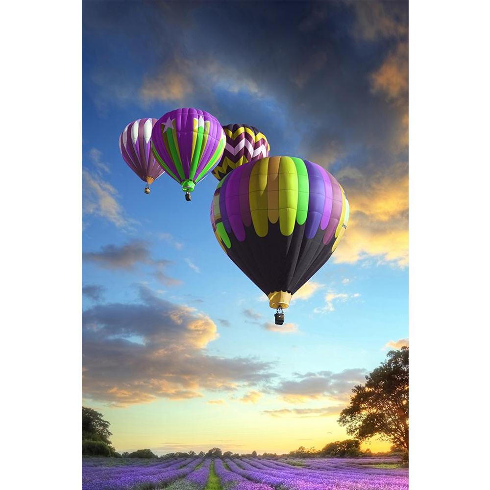 ArtzFolio Sunset With Atmospheric Clouds & Hot Air Balloon D2 Unframed Paper Poster-Paper Posters Unframed-AZART10791457POS_UN_L-Image Code 5000547 Vishnu Image Folio Pvt Ltd, IC 5000547, ArtzFolio, Paper Posters Unframed, Landscapes, Photography, sunset, with, atmospheric, clouds, hot, air, balloon, d2, unframed, paper, poster, beautiful, image, stunning, sky, vibrant, ripe, lavender, fields, english, countryside, landscape, balloons, flying, high, wall poster large size, wall poster for living room, poste