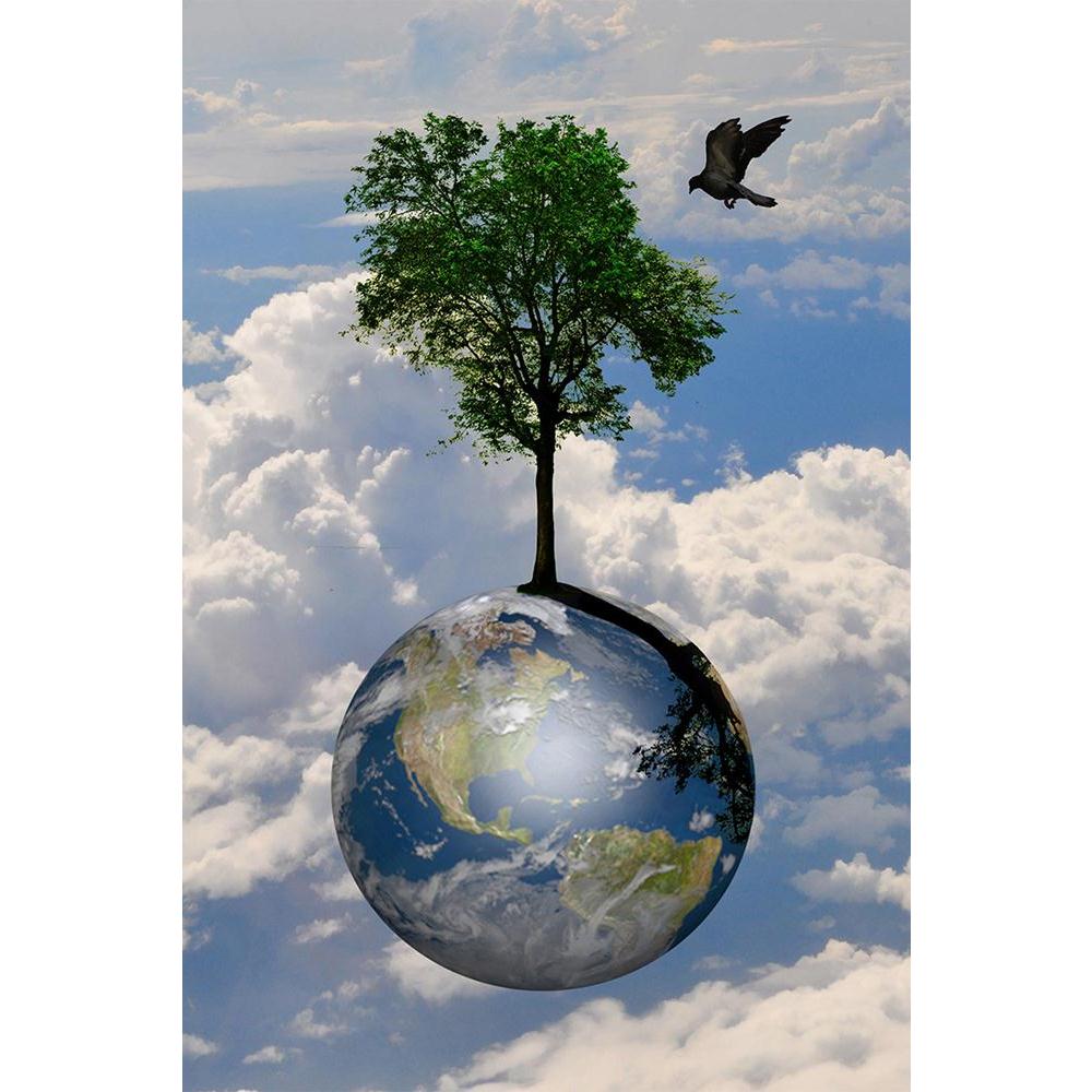 ArtzFolio Earth Globe & Lonely Tree With Little Bird Unframed Paper Poster-Paper Posters Unframed-AZART10836743POS_UN_L-Image Code 5000550 Vishnu Image Folio Pvt Ltd, IC 5000550, ArtzFolio, Paper Posters Unframed, Conceptual, Digital Art, earth, globe, lonely, tree, with, little, bird, unframed, paper, poster, nice, cloud, sky, wall poster large size, wall poster for living room, poster for home decoration, paper poster, big size room poster, framed wall poster for living room, home decor posters, pitaara b