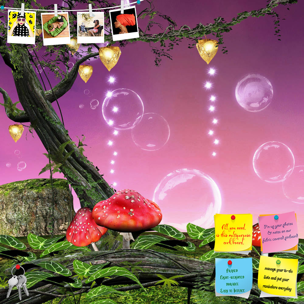 ArtzFolio Enchanted Mushrooms Printed Bulletin Board Notice Pin Board Soft Board | Frameless-Bulletin Boards Frameless-AZSAO10866991BLB_FL_L-Image Code 5000556 Vishnu Image Folio Pvt Ltd, IC 5000556, ArtzFolio, Bulletin Boards Frameless, Fantasy, Kids, Landscapes, Digital Art, enchanted, mushrooms, printed, bulletin, board, notice, pin, soft, frameless, nature, series, pin up board, push pin board, extra large cork board, big pin board, notice board, small bulletin board, cork board, wall notice board, gian