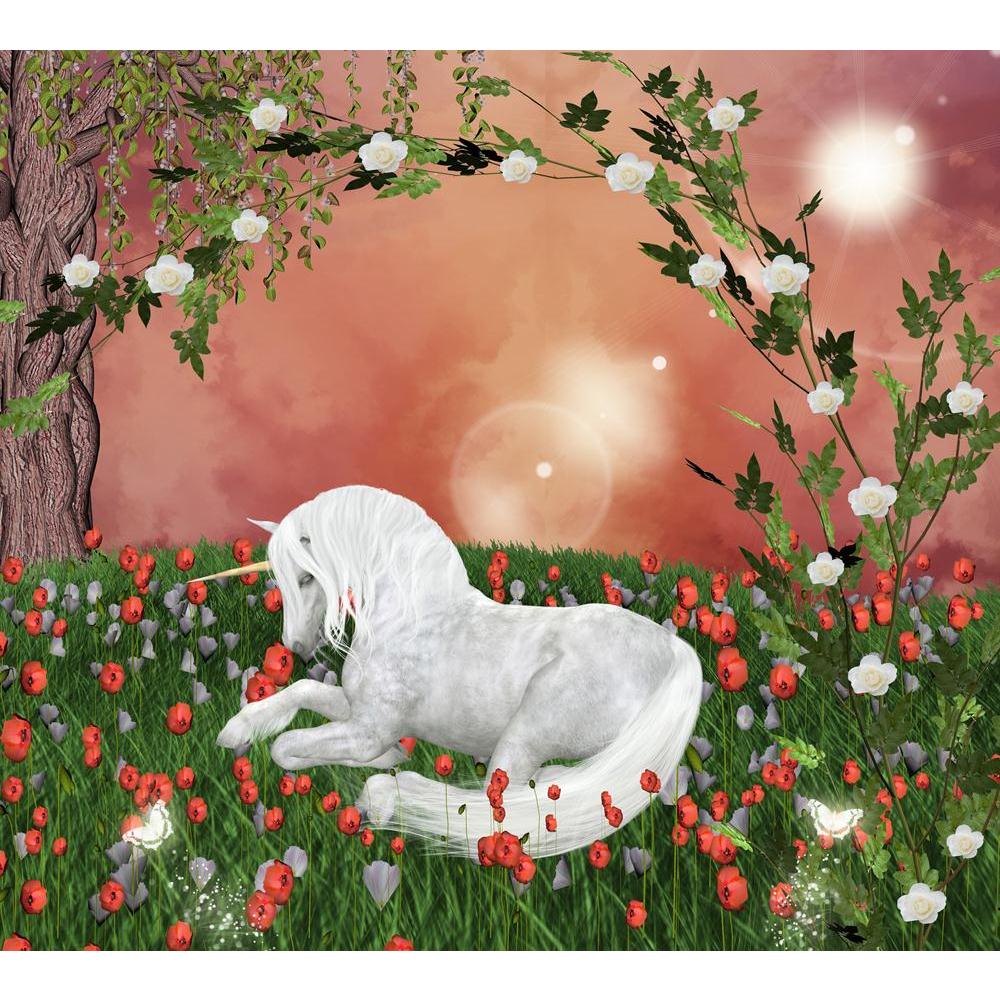 Beautiful Unicorn Canvas Painting Synthetic Frame-Paintings MDF Framing-AFF_FR-IC 5000558 IC 5000558, Animals, Fantasy, Illustrations, Sunrises, Sunsets, Wooden, beautiful, unicorn, canvas, painting, synthetic, frame, animal, butterflies, dream, enchanted, fabulous, faerie, fairy, tale, foal, forest, graceful, grass, horse, illustration, imaginary, lawn, legend, legendary, lights, magic, meadow, myth, mythology, poppies, roses, sitting, spell, stallion, sunrise, sunset, tree, vision, wood, artzfolio, wall d