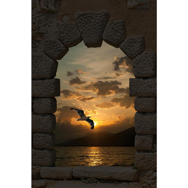 Sunset & Seagull Unframed Paper Poster-Paper Posters Unframed-POS_UN-IC 5000560 IC 5000560, Ancient, Architecture, Black, Black and White, Gothic, Greek, Marble and Stone, Medieval, Sunsets, Vintage, Metallic, sunset, seagull, unframed, paper, wall, poster, aegean, ages, byzantine, castle, classic, cloud, concrete, dark, downstairs, greece, impale, interior, iron, middle, pale, passage, prince, prison, residence, sea, secret, shade, stones, style, stylish, summer, sun, tunnel, upstairs, window, zakynthos, z