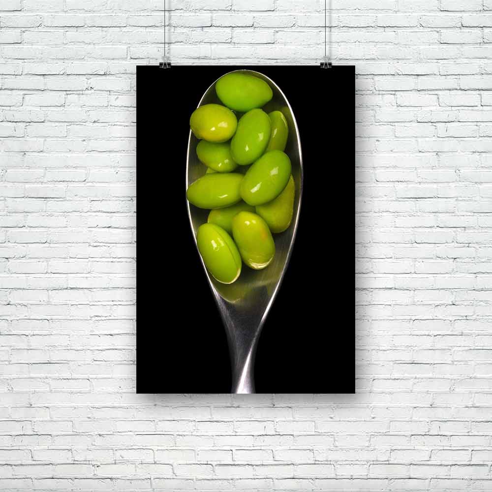 Soybeans In A Spoon Unframed Paper Poster-Paper Posters Unframed-POS_UN-IC 5000578 IC 5000578, Black, Black and White, Fruit and Vegetable, Nature, Scenic, Vegetables, soybeans, in, a, spoon, unframed, paper, poster, background, bean, closeup, detail, diet, eat, edamame, fresh, green, healthy, isolated, macro, nutrition, organic, oriental, soy, soybean, summer, vegetable, artzfolio, posters, wall posters, posters for room, posters for room decoration, office poster, door poster, baby poster, motivational po