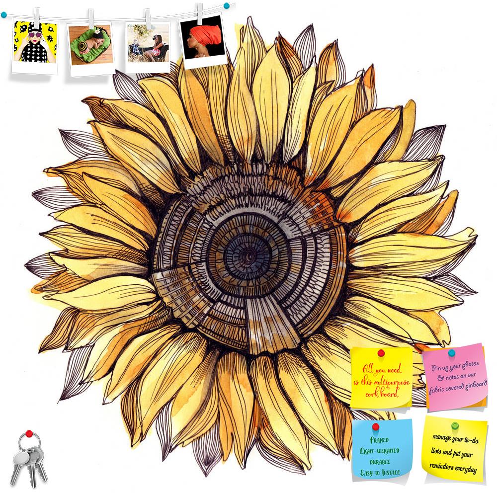ArtzFolio Sunflower D3 Printed Bulletin Board Notice Pin Board Soft Board | Frameless-Bulletin Boards Frameless-AZSAO10980411BLB_FL_L-Image Code 5000603 Vishnu Image Folio Pvt Ltd, IC 5000603, ArtzFolio, Bulletin Boards Frameless, Floral, Fine Art Reprint, sunflower, d3, printed, bulletin, board, notice, pin, soft, frameless, series, pin up board, push pin board, extra large cork board, big pin board, notice board, small bulletin board, cork board, wall notice board, giant cork board, bulletin board, office