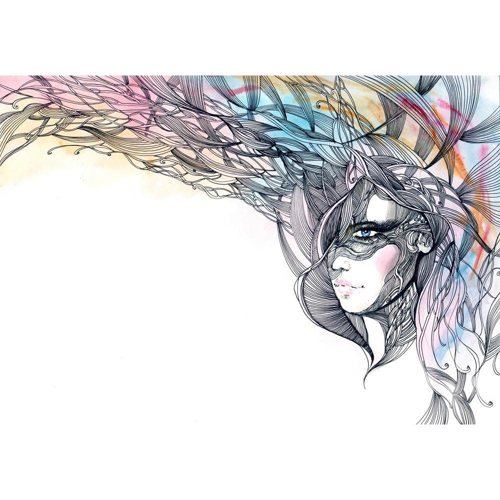 Woman With Ornate Hair Canvas Painting Synthetic Frame-Paintings MDF Framing-AFF_FR-IC 5000606 IC 5000606, Adult, Asian, Black, Black and White, Modern Art, People, Urban, woman, with, ornate, hair, canvas, painting, synthetic, frame, attractive, babe, beauty, below, caucasian, cheer, clear, clothes, cute, elegance, elegant, fancy, female, feminine, fun, funky, girl, glance, gorgeous, head, looking, model, modern, motion, one, only, person, positive, pretty, shaking, sky, spinning, sun, sunshine, tousled, t