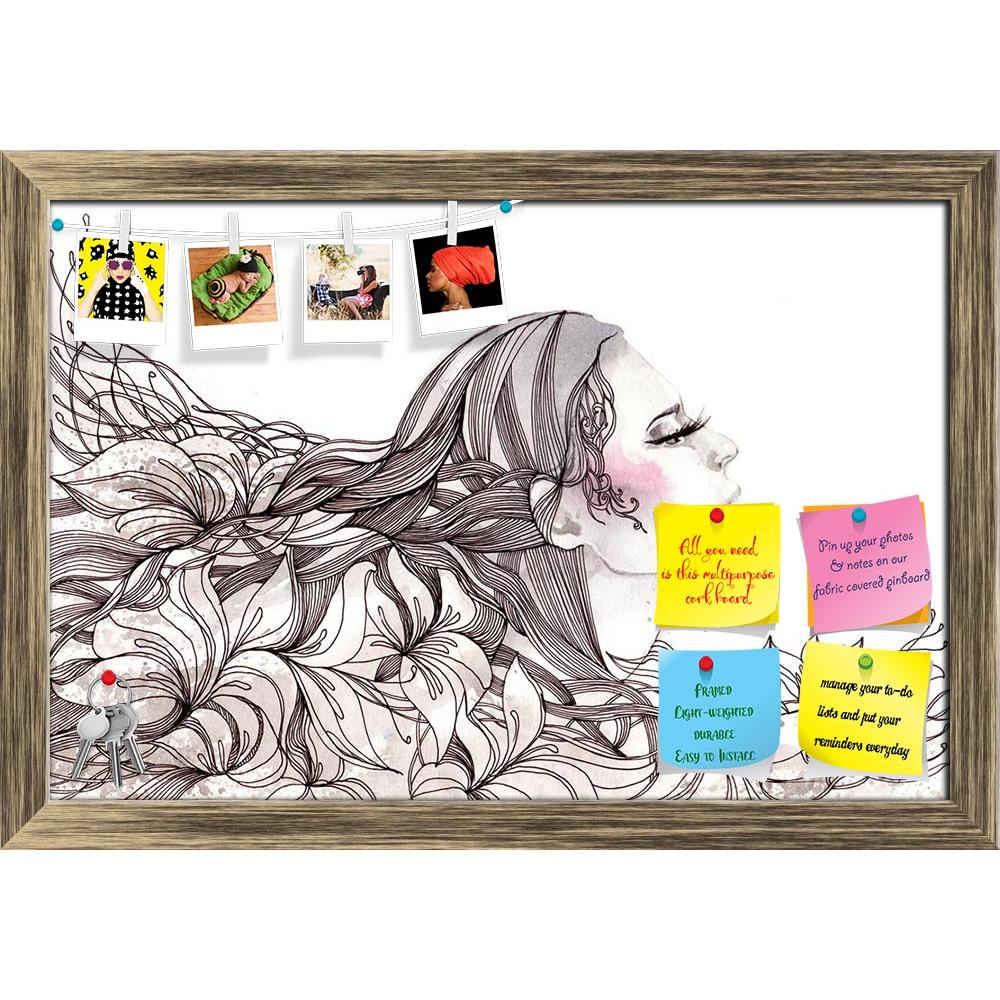 ArtzFolio Woman With Hair Ornate Printed Bulletin Board Notice Pin Board Soft Board | Framed-Bulletin Boards Framed-AZSAO10980441BLB_FR_L-Image Code 5000607 Vishnu Image Folio Pvt Ltd, IC 5000607, ArtzFolio, Bulletin Boards Framed, Fashion, Portraits, Fine Art Reprint, woman, with, hair, ornate, printed, bulletin, board, notice, pin, soft, framed, beautiful, flowers, series, pin up board, push pin board, extra large cork board, big pin board, notice board, small bulletin board, cork board, wall notice board