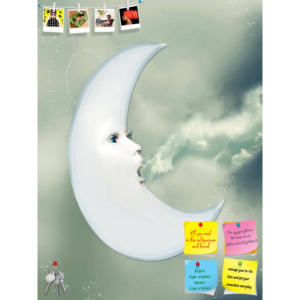 ArtzFolio Fantasy Moon Printed Bulletin Board Notice Pin Board Soft Board | Frameless-Bulletin Boards Frameless-AZSAO10999308BLB_FL_L-Image Code 5000613 Vishnu Image Folio Pvt Ltd, IC 5000613, ArtzFolio, Bulletin Boards Frameless, Fantasy, Kids, Digital Art, moon, printed, bulletin, board, notice, pin, soft, frameless, blowing, clouds, blue, sky, pin up board, push pin board, extra large cork board, big pin board, notice board, small bulletin board, cork board, wall notice board, giant cork board, bulletin 