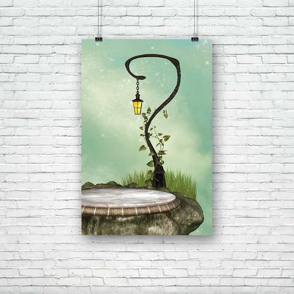 Floating Rock Scene Unframed Paper Poster-Paper Posters Unframed-POS_UN-IC 5000615 IC 5000615, Botanical, Digital, Digital Art, Fantasy, Floral, Flowers, Graphic, Landscapes, Marble and Stone, Music, Music and Dance, Music and Musical Instruments, Nature, Scenic, Stars, floating, rock, scene, unframed, paper, poster, fairy, landscape, tales, backdrops, background, beautiful, bright, cloud, colorful, dream, dreamy, exploration, fae, fairytale, fall, fantastic, foliage, garden, grass, lamp, lighting, magic, m
