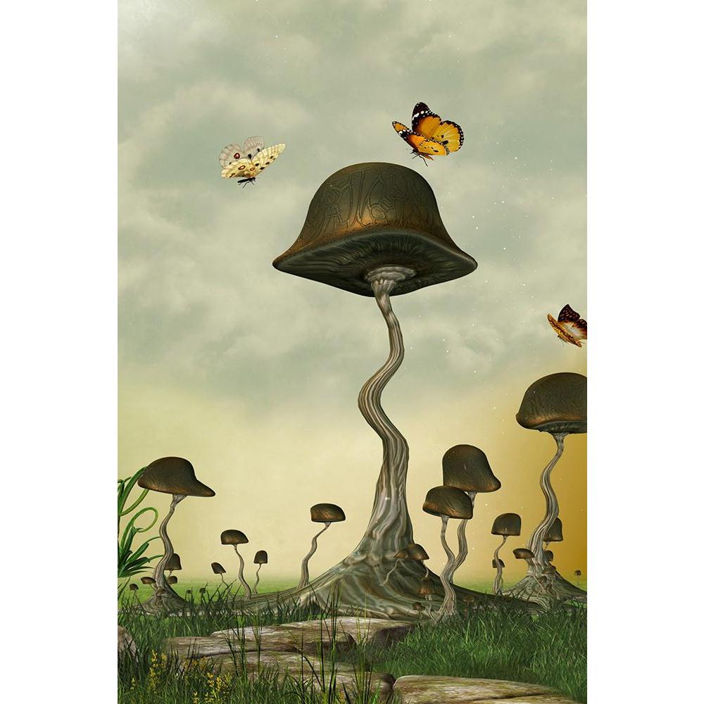 ArtzFolio Landscape With Butterfly & Mushrooms Unframed Paper Poster-Paper Posters Unframed-AZART10999338POS_UN_L-Image Code 5000616 Vishnu Image Folio Pvt Ltd, IC 5000616, ArtzFolio, Paper Posters Unframed, Fantasy, Kids, Landscapes, Digital Art, landscape, with, butterfly, mushrooms, unframed, paper, poster, wall, large, size, for, living, room, home, decoration, big, framed, decor, posters, pitaara, box, modern, art, frame, bedroom, amazonbasics, door, drawing, small, decorative, office, reception, multi