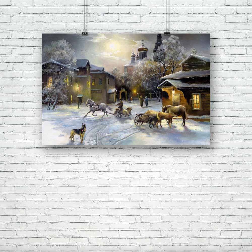 Rural Landscape D1 Unframed Paper Poster-Paper Posters Unframed-POS_UN-IC 5000619 IC 5000619, Abstract Expressionism, Abstracts, Art and Paintings, Countries, Drawing, Illustrations, Impressionism, Landscapes, Nature, Paintings, Rural, Russian, Scenic, Semi Abstract, Signs, Signs and Symbols, landscape, d1, unframed, paper, poster, oil, painting, snow, canvas, abstract, artistic, art, artist, brush, cane, cold, country, decline, design, dog, europe, evening, fence, forest, frost, green, hand, horse, house, 