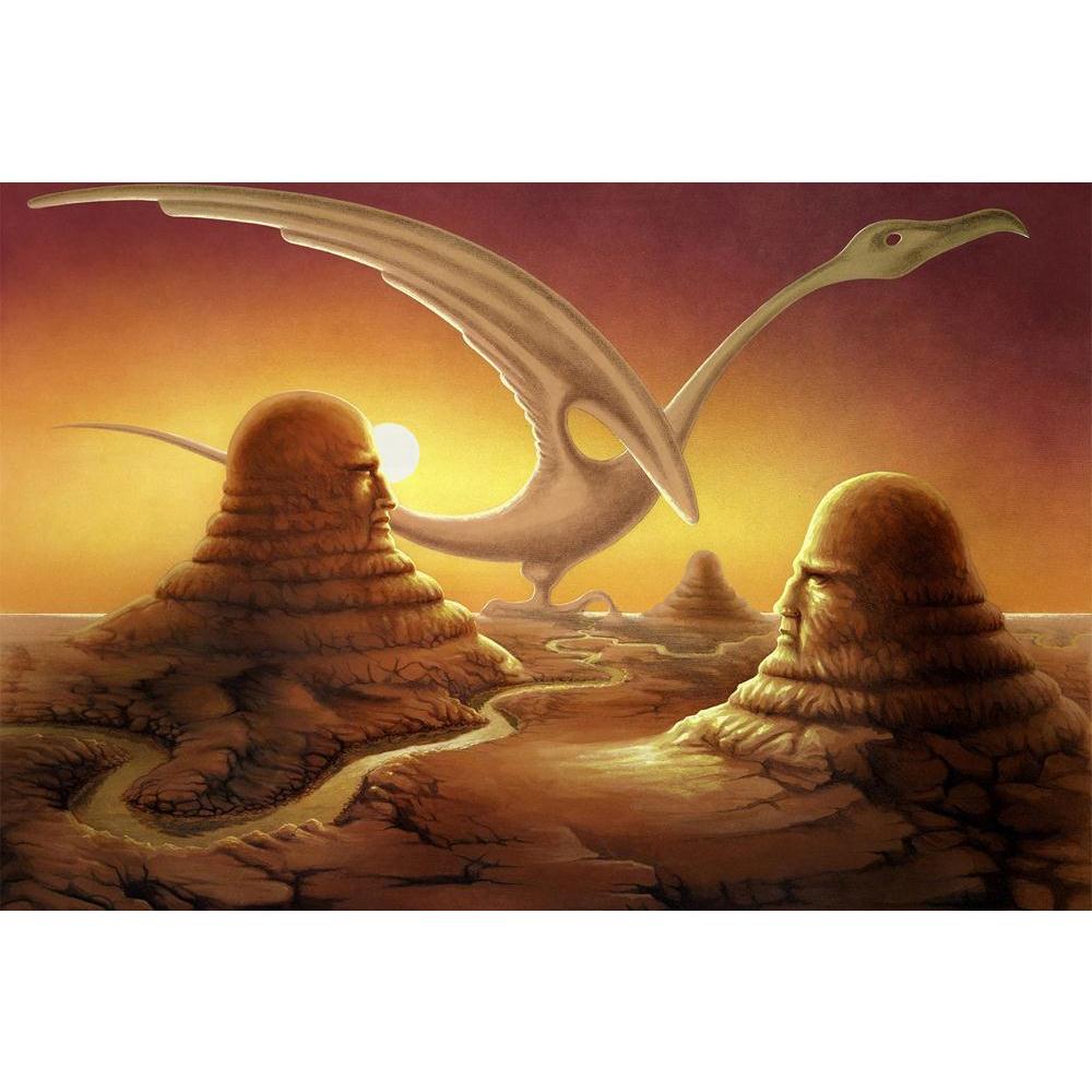 ArtzFolio Surreal Scene Of Stone Sculptures In A Desert Unframed Paper Poster-Paper Posters Unframed-AZART11014577POS_UN_L-Image Code 5000620 Vishnu Image Folio Pvt Ltd, IC 5000620, ArtzFolio, Paper Posters Unframed, Fantasy, Kids, Digital Art, surreal, scene, of, stone, sculptures, in, a, desert, unframed, paper, poster, wall, large, size, for, living, room, home, decoration, big, framed, decor, posters, pitaara, box, modern, art, with, frame, bedroom, amazonbasics, door, drawing, small, decorative, office