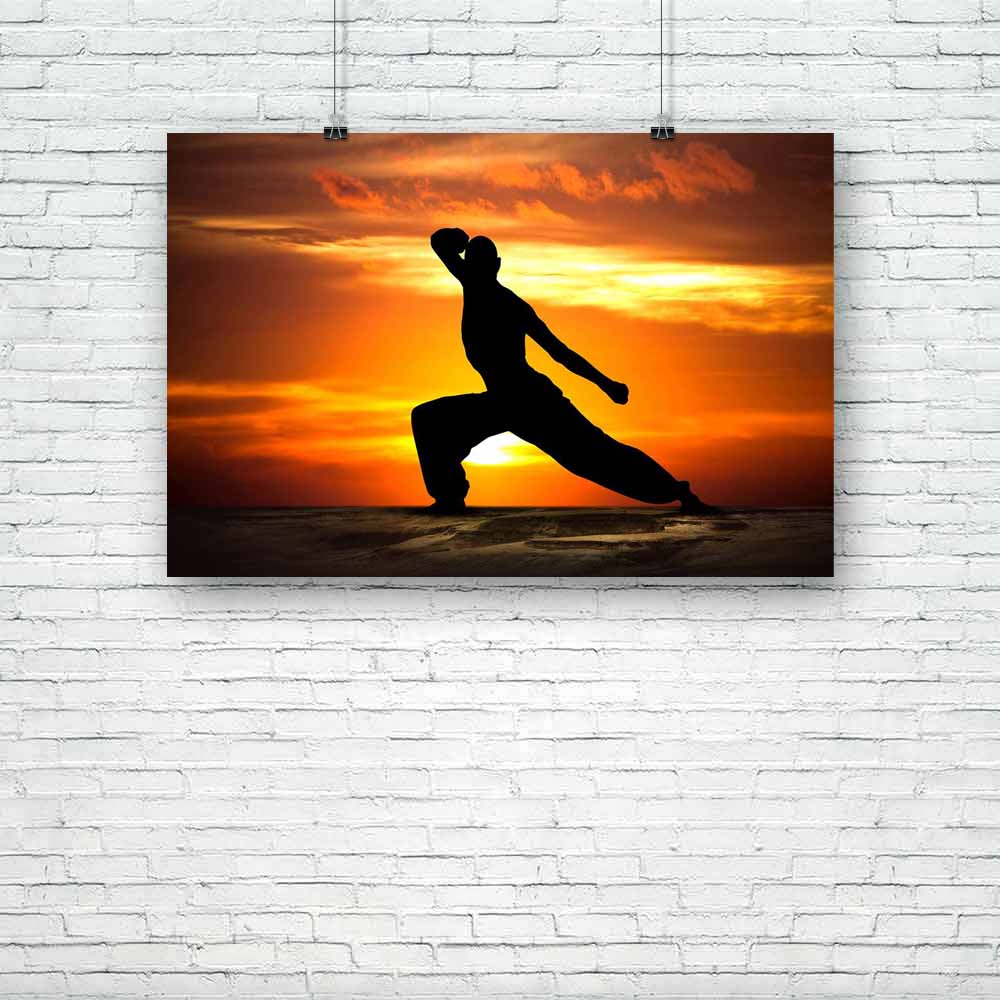 Martial Arts Fitness At Sunset Unframed Paper Poster-Paper Posters Unframed-POS_UN-IC 5000623 IC 5000623, Art and Paintings, Spiritual, Sports, Sunsets, martial, arts, fitness, at, sunset, unframed, paper, poster, karate, mma, art, master, active, activity, artist, athletic, attack, combat, conflict, defend, discipline, fight, fist, fu, grace, kung, lifestyle, male, man, meditation, motion, movement, orange, pose, power, powerful, punch, recreation, sport, stance, training, warrior, artzfolio, posters, wall