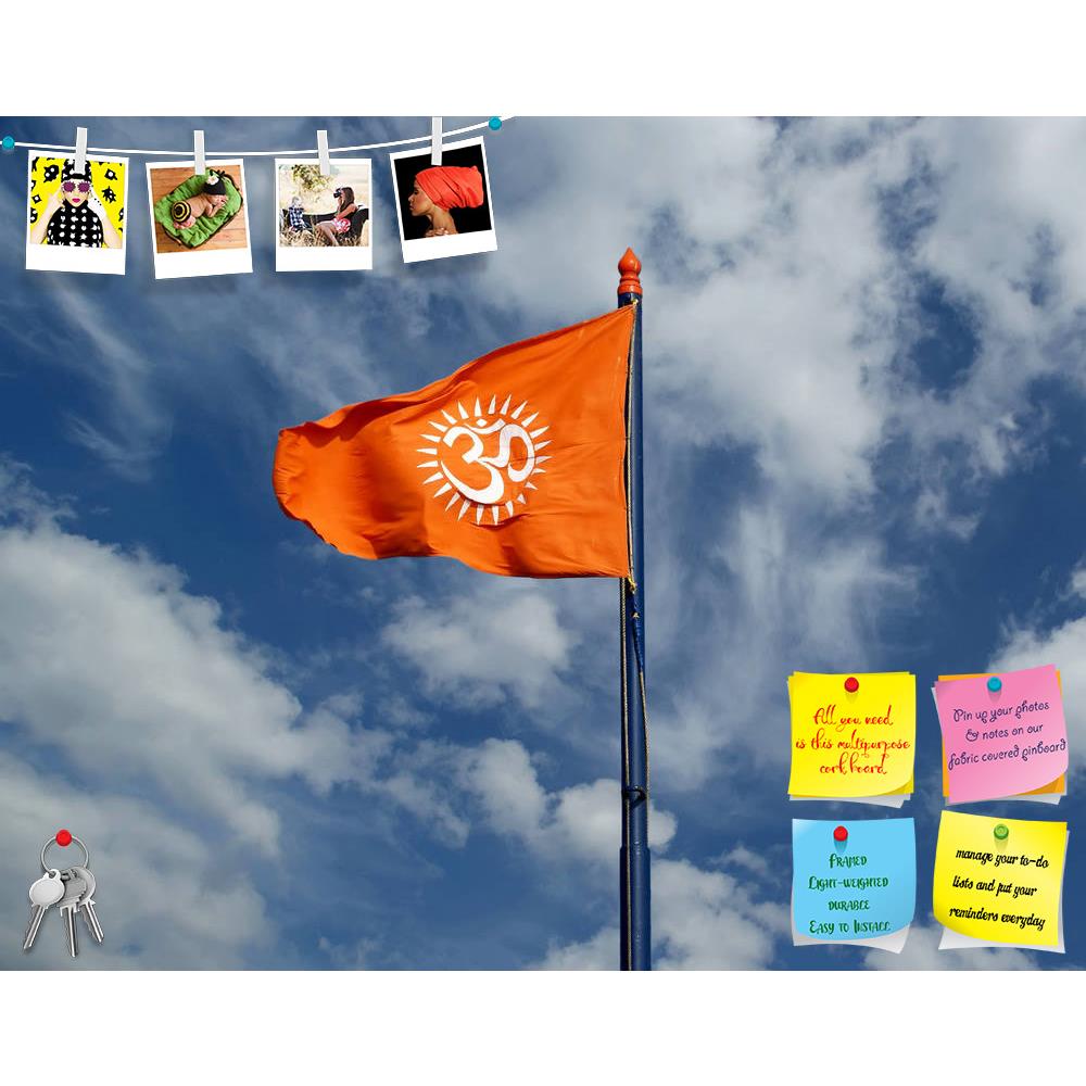 ArtzFolio Flag With A Sign Om D1 Printed Bulletin Board Notice Pin Board Soft Board | Frameless-Bulletin Boards Frameless-AZSAO11339413BLB_FL_L-Image Code 5000691 Vishnu Image Folio Pvt Ltd, IC 5000691, ArtzFolio, Bulletin Boards Frameless, Religious, Photography, flag, with, a, sign, om, d1, printed, bulletin, board, notice, pin, soft, frameless, aum, sacred, mystical, syllable, dharma, indian, religions, hinduism, jainism, buddhism, pin up board, push pin board, extra large cork board, big pin board, noti