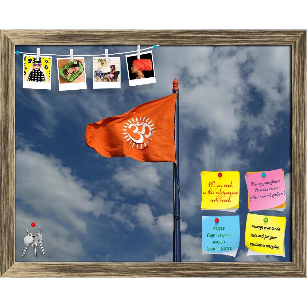 ArtzFolio Flag With A Sign Om D1 Printed Bulletin Board Notice Pin Board Soft Board | Framed-Bulletin Boards Framed-AZSAO11339413BLB_FR_L-Image Code 5000691 Vishnu Image Folio Pvt Ltd, IC 5000691, ArtzFolio, Bulletin Boards Framed, Religious, Photography, flag, with, a, sign, om, d1, printed, bulletin, board, notice, pin, soft, framed, aum, sacred, mystical, syllable, dharma, indian, religions, hinduism, jainism, buddhism, pin up board, push pin board, extra large cork board, big pin board, notice board, sm