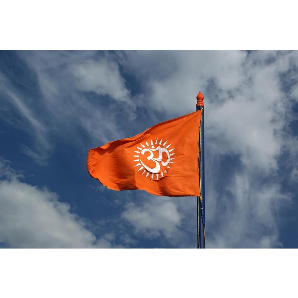 ArtzFolio Flag With A Sign Om D1 Unframed Paper Poster-Paper Posters Unframed-AZART11339413POS_UN_L-Image Code 5000691 Vishnu Image Folio Pvt Ltd, IC 5000691, ArtzFolio, Paper Posters Unframed, Religious, Photography, flag, with, a, sign, om, d1, unframed, paper, poster, aum, sacred, mystical, syllable, dharma, indian, religions, hinduism, jainism, buddhism, wall poster large size, wall poster for living room, poster for home decoration, paper poster, big size room poster, framed wall poster for living room