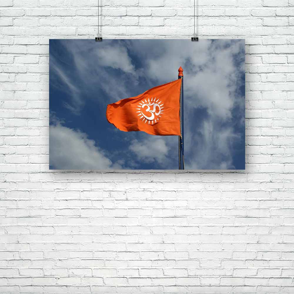 Flag With A Sign Om D1 Unframed Paper Poster-Paper Posters Unframed-POS_UN-IC 5000691 IC 5000691, Art and Paintings, Buddhism, Flags, God Shiv, Hinduism, Icons, Indian, Inspirational, Mandala, Motivation, Motivational, Paintings, Religion, Religious, Sanskrit, Signs, Signs and Symbols, Spiritual, Symbols, flag, with, a, sign, om, d1, unframed, paper, poster, aum, backgrounds, banner, brahmin, concepts, contemplation, god, heaven, ideas, india, inspiration, letter, meditate, mudra, mystical, painting, peace,