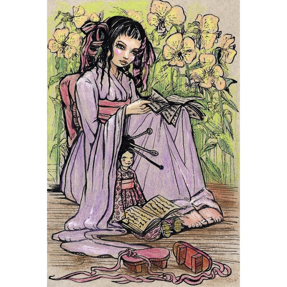 Asian Girl Reading Book To Her Doll Canvas Painting Synthetic Frame-Paintings MDF Framing-AFF_FR-IC 5000693 IC 5000693, Ancient, Animated Cartoons, Asian, Baby, Books, Botanical, Caricature, Cartoons, Children, Chinese, Culture, Ethnic, Floral, Flowers, Friends, Historical, Illustrations, Japanese, Kids, Medieval, Nature, Traditional, Tribal, Vintage, World Culture, girl, reading, book, to, her, doll, canvas, painting, synthetic, frame, artistic, artwork, asia, cartoon, cheerful, child, childhood, china, dr