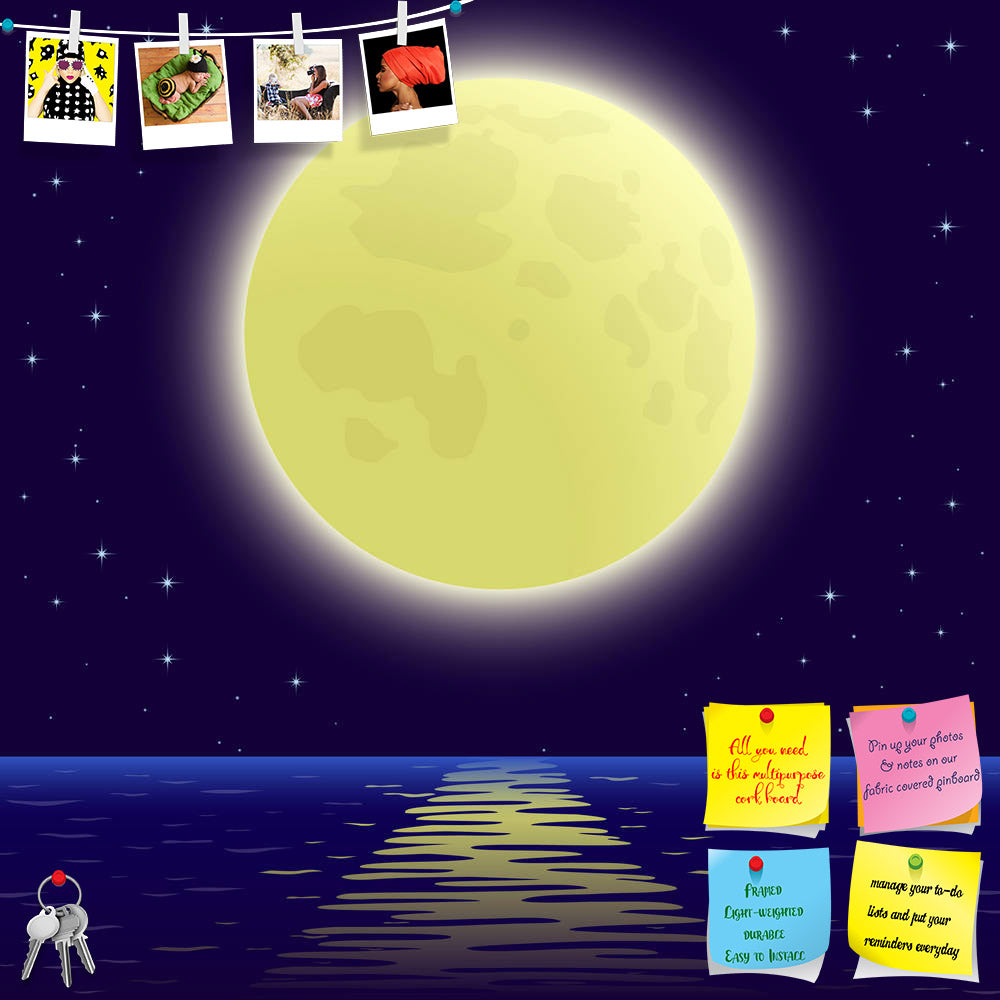 ArtzFolio Night Sea Landscape Printed Bulletin Board Notice Pin Board Soft Board | Frameless-Bulletin Boards Frameless-AZSAO11431867BLB_FL_L-Image Code 5000704 Vishnu Image Folio Pvt Ltd, IC 5000704, ArtzFolio, Bulletin Boards Frameless, Kids, Landscapes, Digital Art, night, sea, landscape, printed, bulletin, board, notice, pin, soft, frameless, background, star, sky, big, bright, moon, vector, pin up board, push pin board, extra large cork board, big pin board, notice board, small bulletin board, cork boar