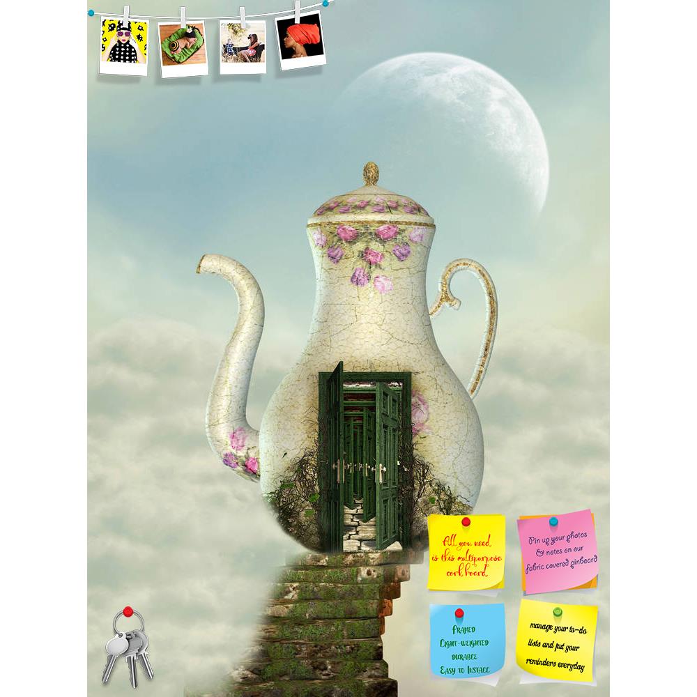 ArtzFolio Teapot House In The Sky Printed Bulletin Board Notice Pin Board Soft Board | Frameless-Bulletin Boards Frameless-AZSAO11450438BLB_FL_L-Image Code 5000708 Vishnu Image Folio Pvt Ltd, IC 5000708, ArtzFolio, Bulletin Boards Frameless, Fantasy, Kids, Landscapes, Digital Art, teapot, house, in, the, sky, printed, bulletin, board, notice, pin, soft, frameless, moss, stairway, pin up board, push pin board, extra large cork board, big pin board, notice board, small bulletin board, cork board, wall notice 