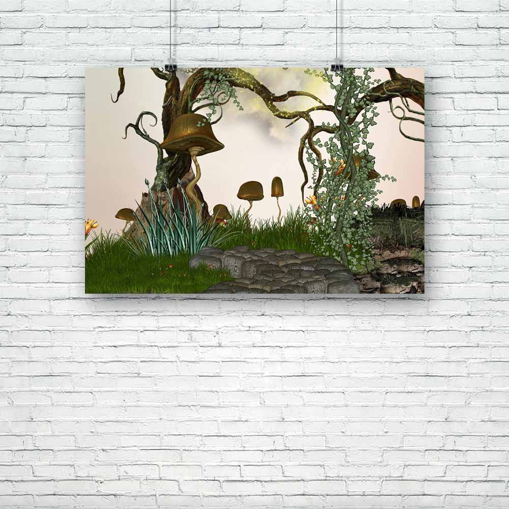 Path In The Tree Unframed Paper Poster-Paper Posters Unframed-POS_UN-IC 5000711 IC 5000711, Animals, Art and Paintings, Baby, Children, Digital, Digital Art, Fantasy, Graphic, Kids, Landscapes, Nature, Scenic, path, in, the, tree, unframed, paper, poster, fairy, amazing, angel, angels, animal, art, backdrops, background, beautiful, blue, clouds, creature, dream, dreams, dreamy, fae, fairytale, fantastic, flight, fly, flying, freedom, landscape, legend, magic, manipulation, mist, misty, moon, moss, mushrooms