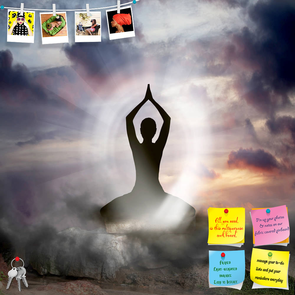ArtzFolio Person Practising Yoga & Spirituality Printed Bulletin Board Notice Pin Board Soft Board | Frameless-Bulletin Boards Frameless-AZSAO11553411BLB_FL_L-Image Code 5000727 Vishnu Image Folio Pvt Ltd, IC 5000727, ArtzFolio, Bulletin Boards Frameless, Religious, Traditional, Digital Art, person, practising, yoga, spirituality, printed, bulletin, board, notice, pin, soft, frameless, silhouette, activity, asana, ashram, aura, background, black, calm, clouds, devotee, devotion, energy, female, fitness, god