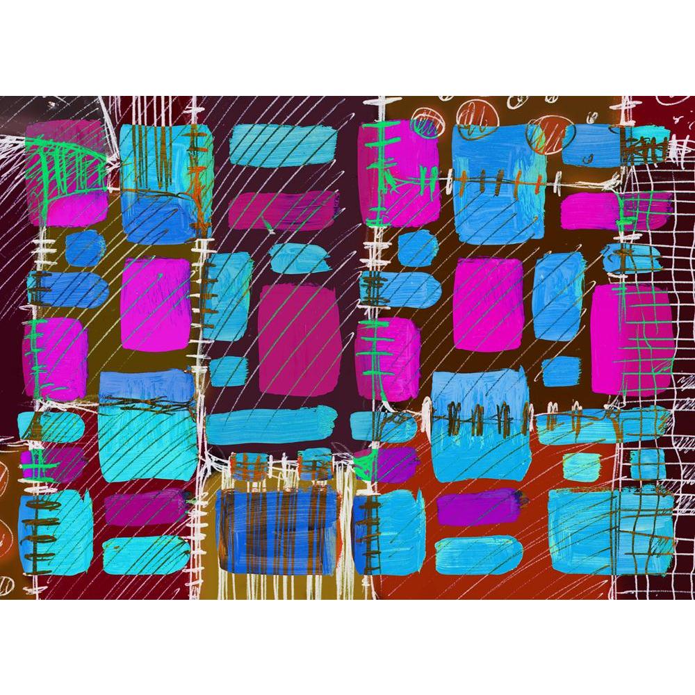 Abstract Canvas Painting Synthetic Frame - Paintings MDF Framing - ArtzFolio.com