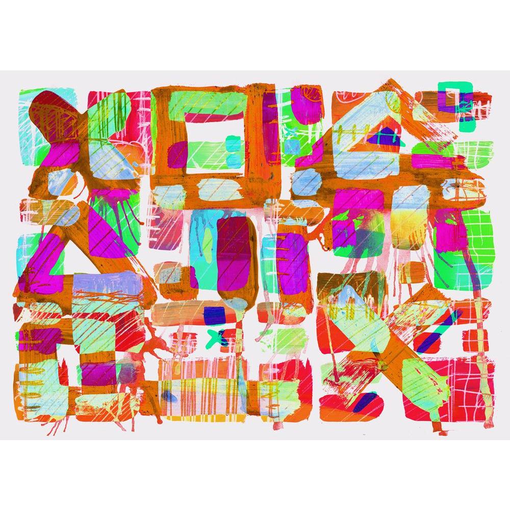 Abstract Canvas Painting Synthetic Frame - Paintings MDF Framing - ArtzFolio.com