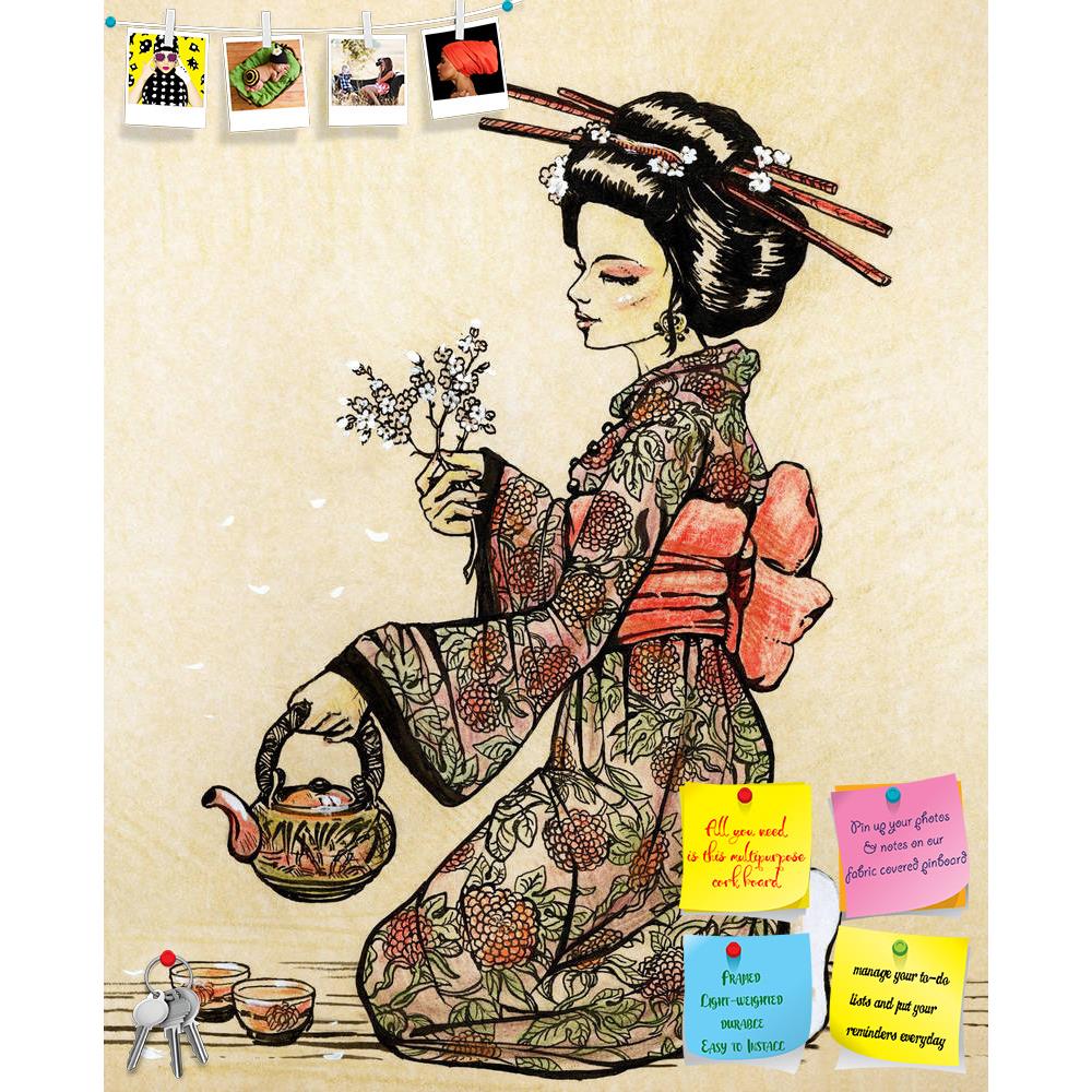 ArtzFolio Japanese Tea Ceremony Printed Bulletin Board Notice Pin Board Soft Board | Frameless-Bulletin Boards Frameless-AZSAO11617100BLB_FL_L-Image Code 5000740 Vishnu Image Folio Pvt Ltd, IC 5000740, ArtzFolio, Bulletin Boards Frameless, Portraits, Fine Art Reprint, japanese, tea, ceremony, printed, bulletin, board, notice, pin, soft, frameless, style:, geisha, teapot, cherry, blossom, branch, hands, hand, drawn, illustration, pin up board, push pin board, extra large cork board, big pin board, notice boa