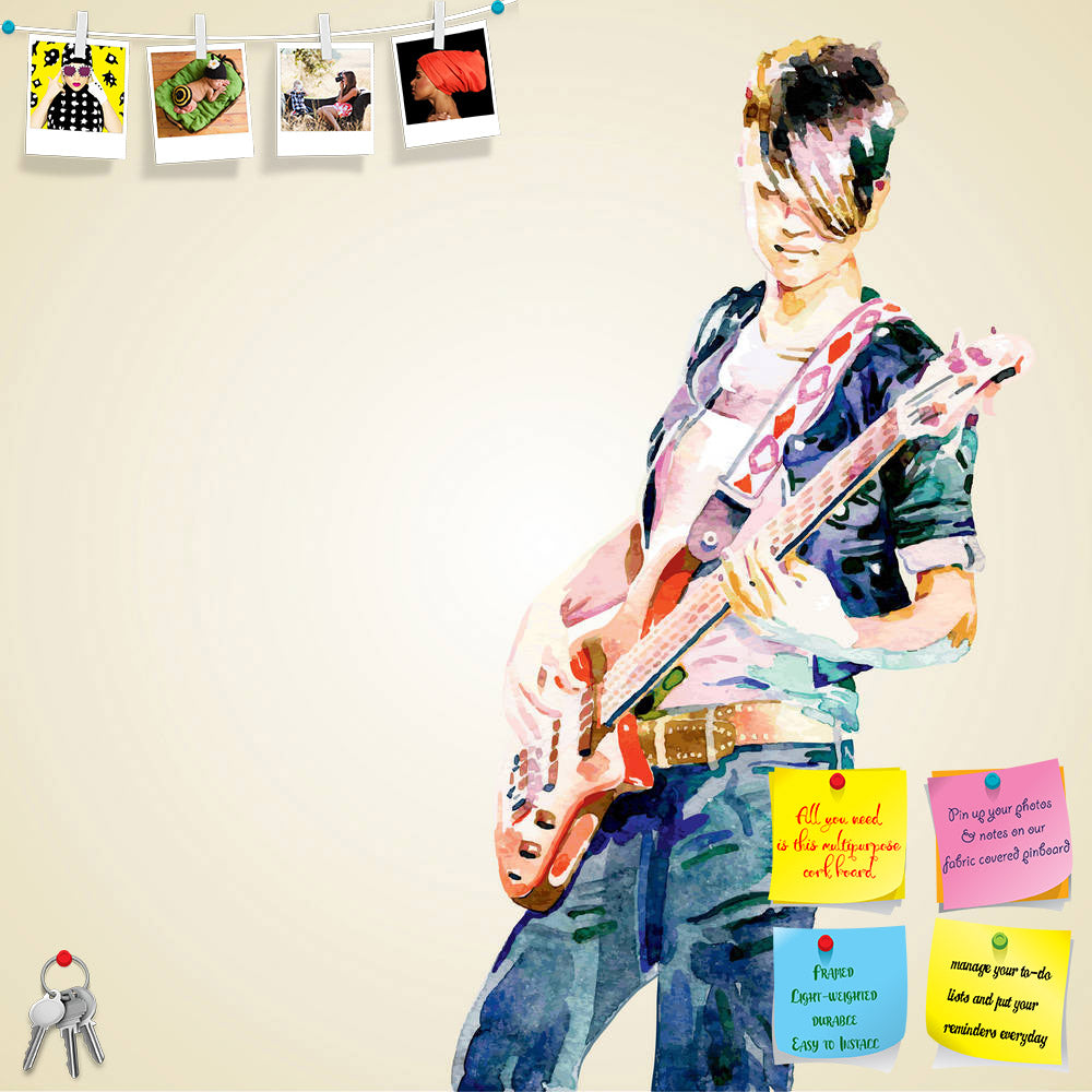 ArtzFolio Girl Playing Guitar Printed Bulletin Board Notice Pin Board Soft Board | Frameless-Bulletin Boards Frameless-AZSAO11662737BLB_FL_L-Image Code 5000746 Vishnu Image Folio Pvt Ltd, IC 5000746, ArtzFolio, Bulletin Boards Frameless, Music & Dance, Fine Art Reprint, girl, playing, guitar, printed, bulletin, board, notice, pin, soft, frameless, teenager, watercolor, painting, vector, illustration, pin up board, push pin board, extra large cork board, big pin board, notice board, small bulletin board, cor