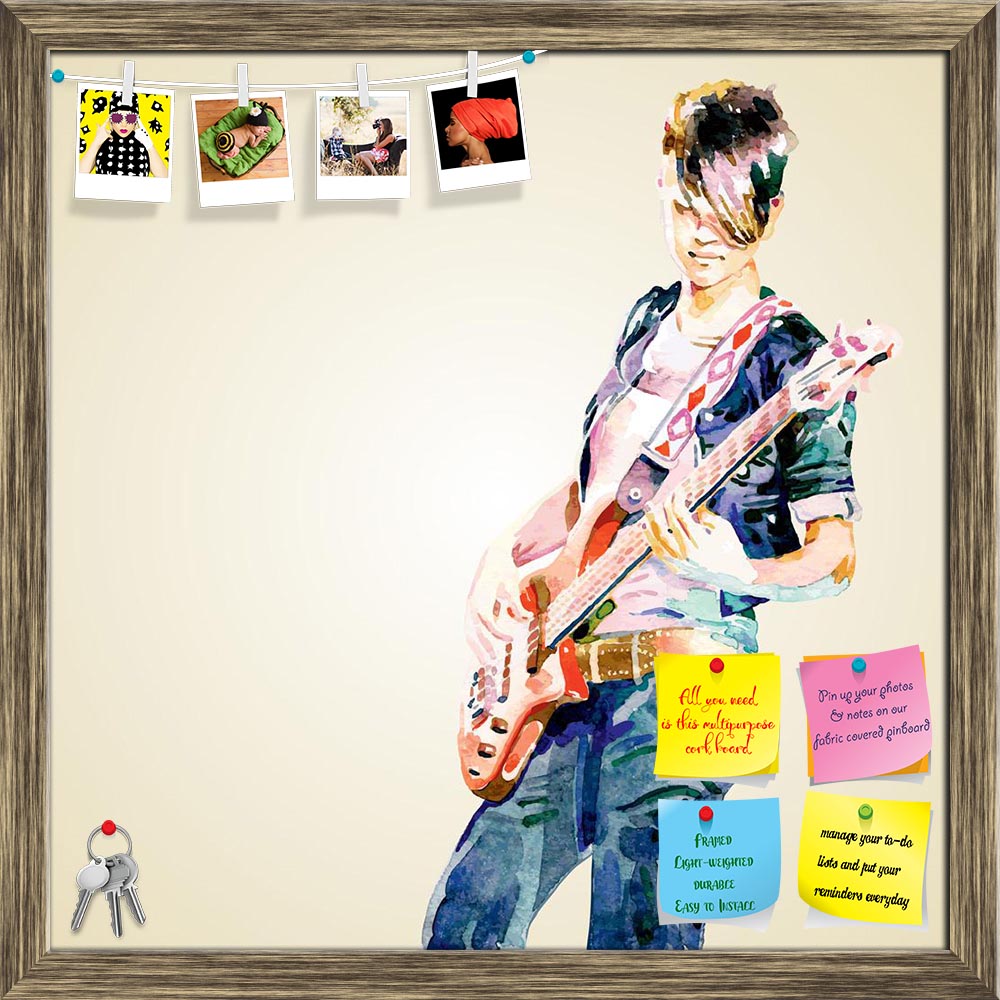 ArtzFolio Girl Playing Guitar Printed Bulletin Board Notice Pin Board Soft Board | Framed-Bulletin Boards Framed-AZSAO11662737BLB_FR_L-Image Code 5000746 Vishnu Image Folio Pvt Ltd, IC 5000746, ArtzFolio, Bulletin Boards Framed, Music & Dance, Fine Art Reprint, girl, playing, guitar, printed, bulletin, board, notice, pin, soft, framed, teenager, watercolor, painting, vector, illustration, pin up board, push pin board, extra large cork board, big pin board, notice board, small bulletin board, cork board, wal