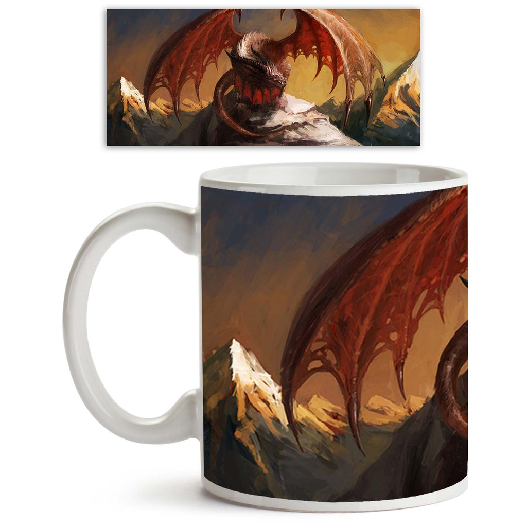 Dragon Ceramic Coffee Tea Mug Inside White-Coffee Mugs-MUG-IC 5000753 IC 5000753, Ancient, Animals, Art and Paintings, Drawing, Fantasy, Illustrations, Medieval, Mountains, Vintage, dragon, ceramic, coffee, tea, mug, inside, white, dragons, art, fire, wings, monster, animal, big, breath, breathing, colorful, creature, danger, destruction, drawings, evil, fairytale, fantastic, fear, fearful, fictional, flight, illustration, imagination, large, legend, mythology, old, quick, reptile, story, strong, tales, war