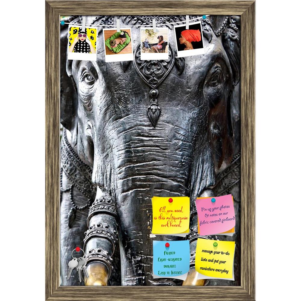 ArtzFolio Elephant Near a Temple in Thailand Printed Bulletin Board Notice Pin Board Soft Board | Framed-Bulletin Boards Framed-AZSAO11770870BLB_FR_L-Image Code 5000764 Vishnu Image Folio Pvt Ltd, IC 5000764, ArtzFolio, Bulletin Boards Framed, Animals, Photography, elephant, near, a, temple, in, thailand, printed, bulletin, board, notice, pin, soft, framed, statue, pin up board, push pin board, extra large cork board, big pin board, notice board, small bulletin board, cork board, wall notice board, giant co