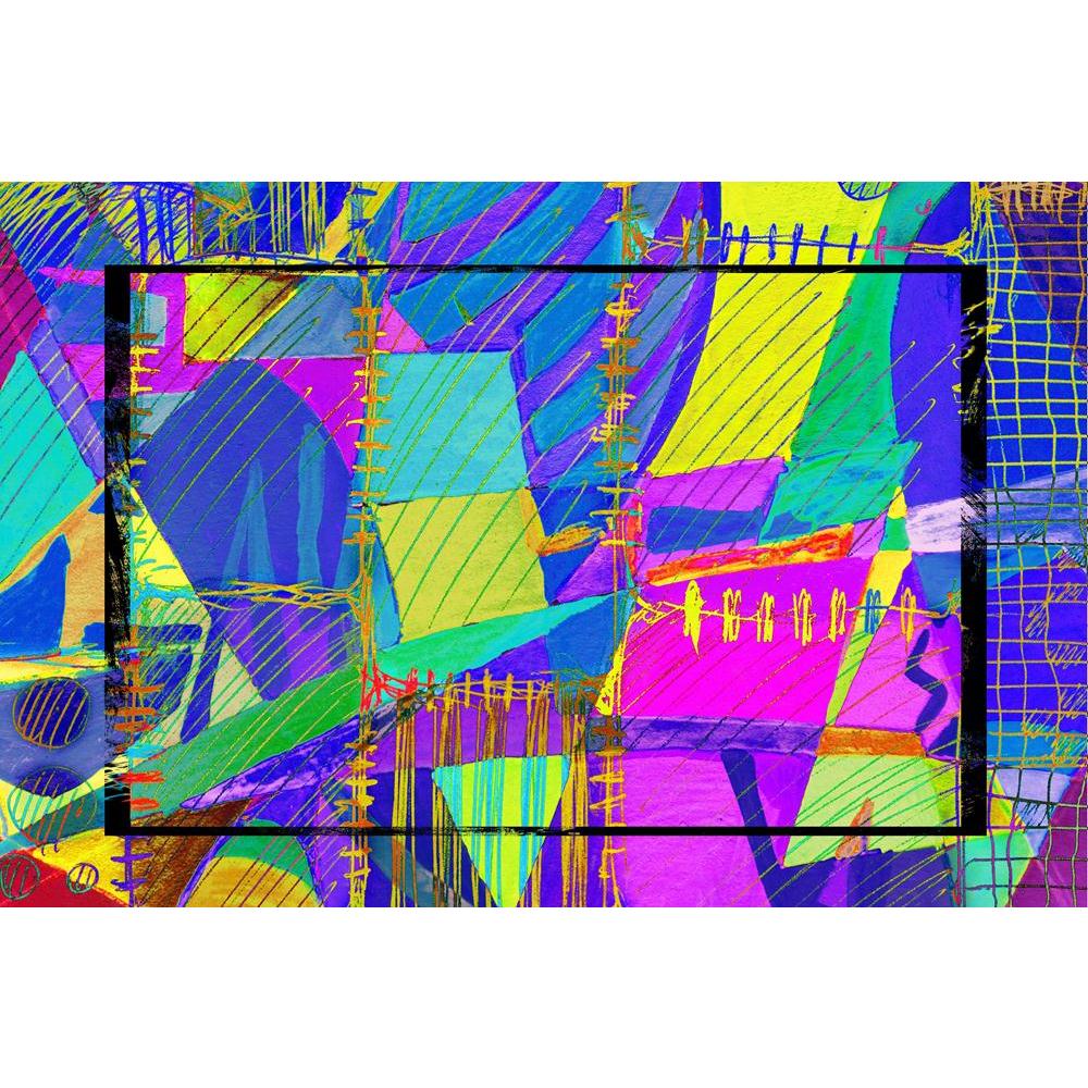 Abstract Canvas Painting Synthetic Frame - Paintings MDF Framing - ArtzFolio.com