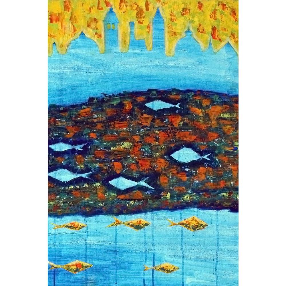 ArtzFolio Abstract Artwork With Blue Towers & Fishes Unframed Paper Poster-Paper Posters Unframed-AZART11784511POS_UN_L-Image Code 5000770 Vishnu Image Folio Pvt Ltd, IC 5000770, ArtzFolio, Paper Posters Unframed, Abstract, Fine Art Reprint, artwork, with, blue, towers, fishes, unframed, paper, poster, wall, large, size, for, living, room, home, decoration, big, framed, decor, posters, pitaara, box, modern, art, frame, bedroom, amazonbasics, door, drawing, small, decorative, office, reception, multiple, fri