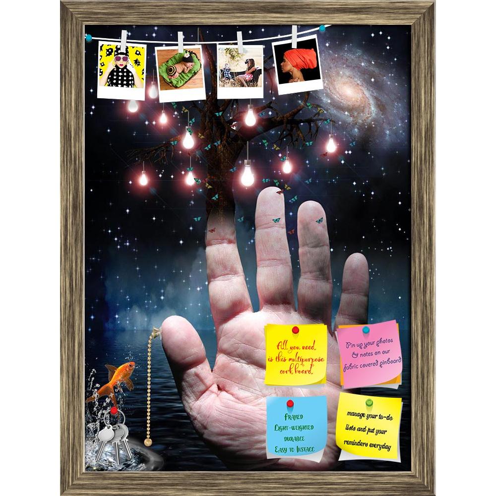 ArtzFolio Hand With Tree Of Lights & Pull Switch Printed Bulletin Board Notice Pin Board Soft Board | Framed-Bulletin Boards Framed-AZSAO11799985BLB_FR_L-Image Code 5000774 Vishnu Image Folio Pvt Ltd, IC 5000774, ArtzFolio, Bulletin Boards Framed, Surrealism, Digital Art, hand, with, tree, of, lights, pull, switch, printed, bulletin, board, notice, pin, soft, framed, pin up board, push pin board, extra large cork board, big pin board, notice board, small bulletin board, cork board, wall notice board, giant 