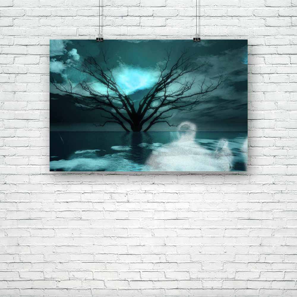 Ghostlike Figures Unframed Paper Poster-Paper Posters Unframed-POS_UN-IC 5000775 IC 5000775, Abstract Expressionism, Abstracts, Art and Paintings, Fantasy, Illustrations, Landscapes, Nature, People, Realism, Scenic, Semi Abstract, Signs, Signs and Symbols, Spiritual, Surrealism, Symbols, ghostlike, figures, unframed, paper, poster, mystical, abstract, art, background, beautiful, beauty, bizarre, color, decoration, design, dream, dreams, dreamy, eerie, fantastic, fortune, futuristic, ghost, glow, green, high