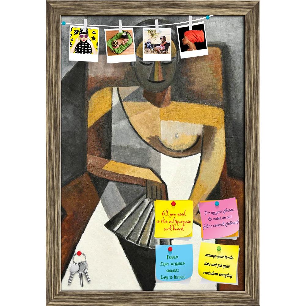 ArtzFolio Cubism Artwork Of Woman Printed Bulletin Board Notice Pin Board Soft Board | Framed-Bulletin Boards Framed-AZSAO11826659BLB_FR_L-Image Code 5000778 Vishnu Image Folio Pvt Ltd, IC 5000778, ArtzFolio, Bulletin Boards Framed, Adult, Portraits, Fine Art Reprint, cubism, artwork, of, woman, printed, bulletin, board, notice, pin, soft, framed, oil, painting, white, dress, sitting, chair, pin up board, push pin board, extra large cork board, big pin board, notice board, small bulletin board, cork board, 