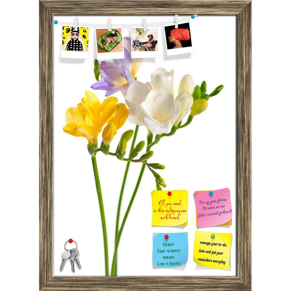 ArtzFolio White & Yellow & Purple Freesia Flowers Printed Bulletin Board Notice Pin Board Soft Board | Framed-Bulletin Boards Framed-AZSAO11865290BLB_FR_L-Image Code 5000784 Vishnu Image Folio Pvt Ltd, IC 5000784, ArtzFolio, Bulletin Boards Framed, Floral, Photography, white, yellow, purple, freesia, flowers, printed, bulletin, board, notice, pin, soft, framed, pin up board, push pin board, extra large cork board, big pin board, notice board, small bulletin board, cork board, wall notice board, giant cork b