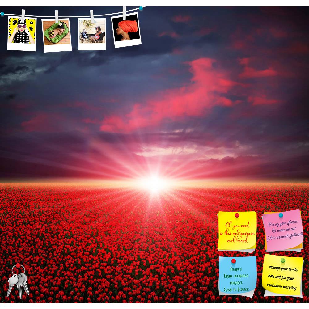 ArtzFolio Sunset On The Red Tulips Printed Bulletin Board Notice Pin Board Soft Board | Frameless-Bulletin Boards Frameless-AZSAO11905549BLB_FL_L-Image Code 5000793 Vishnu Image Folio Pvt Ltd, IC 5000793, ArtzFolio, Bulletin Boards Frameless, Floral, Landscapes, Photography, sunset, on, the, red, tulips, printed, bulletin, board, notice, pin, soft, frameless, blooming, field, nature, flower, summer, beauty, scene, sunlight, meadow, landscape, green, plant, sun, rural, scenics, dusk, season, color, sunbeam, 