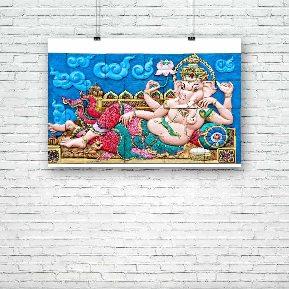 Hindu God Ganesh D2 Unframed Paper Poster-Paper Posters Unframed-POS_UN-IC 5000797 IC 5000797, Art and Paintings, Asian, Black and White, Culture, Ethnic, Festivals, Festivals and Occasions, Festive, God Ganesh, Hinduism, Indian, Marble and Stone, Religion, Religious, Seasons, Spiritual, Traditional, Tribal, White, World Culture, hindu, god, ganesh, d2, unframed, paper, poster, art, artistic, beautiful, belief, blessing, bright, classic, clay, closeup, colorful, colors, craft, crafted, craftsmanship, cultur