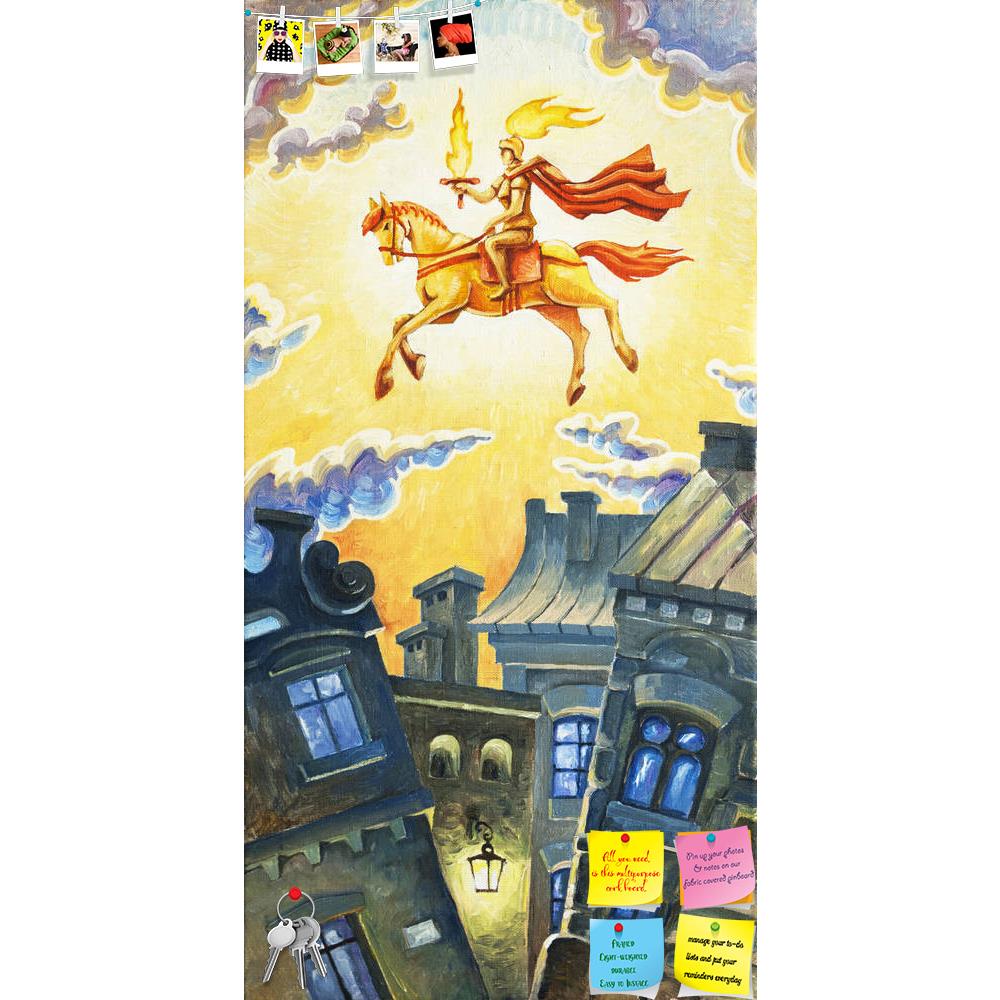 ArtzFolio Knight With The Burning Sword Printed Bulletin Board Notice Pin Board Soft Board | Frameless-Bulletin Boards Frameless-AZSAO11930593BLB_FL_L-Image Code 5000800 Vishnu Image Folio Pvt Ltd, IC 5000800, ArtzFolio, Bulletin Boards Frameless, Historical, Fine Art Reprint, knight, with, the, burning, sword, printed, bulletin, board, notice, pin, soft, frameless, riding, horse, morning, sky, oil, painting, 30x60, cm, artwork, alex, tsuper, pin up board, push pin board, extra large cork board, big pin boa